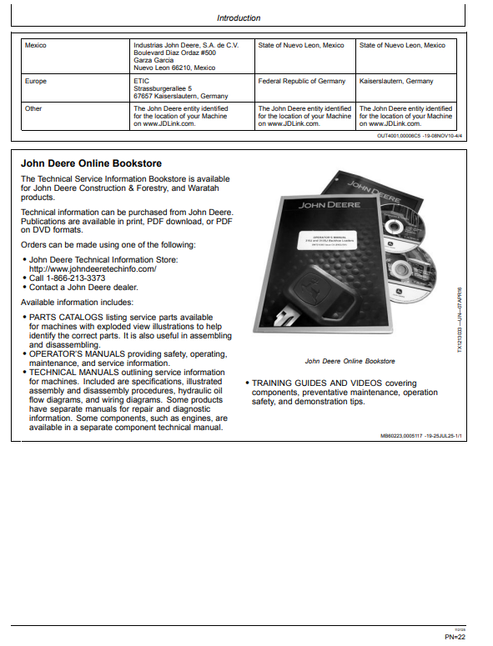 John Deere 644 P 4WD Loader Operation Manual OMT483920X019