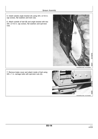 John Deere 6500, 6600 Self Propelled Sprayer Pre-Delivery Manual PDF