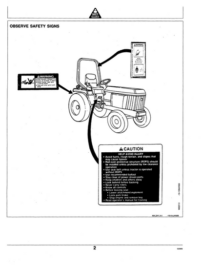 John Deere 655 755 855 955 Compact Utility Tractor Manual OMM92614