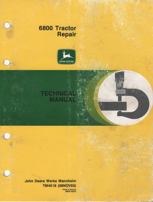 John Deere 6800 Tractor Repair Technical Manual TM4516
