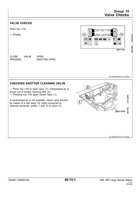 John Deere 680 & 690 Large Square Baler Repair & Technical Manual
