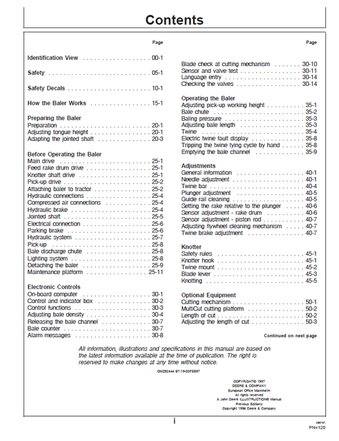 John Deere 680 690 MULTICUT Baler Operator Manual OMZ92444