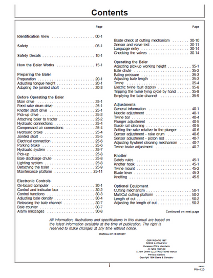 John Deere 680 690 MULTICUT Baler Operator Manual OMZ92444