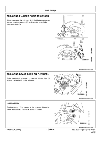 John Deere 680 690 MULTICUT Large Square Baler Service Manual TM4581