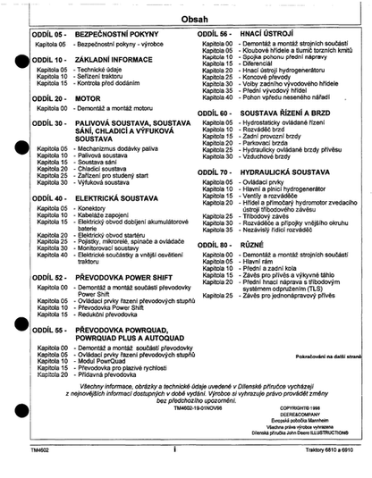 John Deere 6810 & 6910 Tractor Maintenance Repair Manual