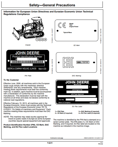 John Deere 700J-II Crawler Dozer Technical Operator Manual