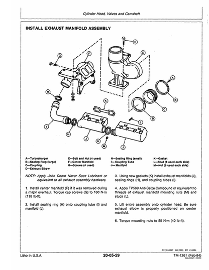 John Deere 700 Series OEM Engine Technical Manual TM1261