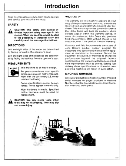 John Deere 710B Backhoe Loader Operation & Maintenance Manual PDF