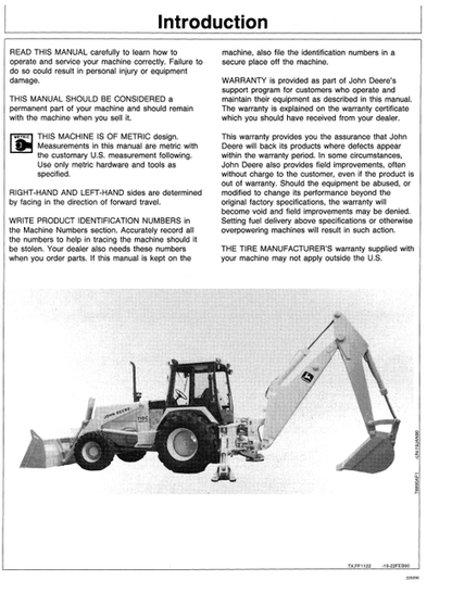 John Deere 710C Backhoe Loader Operation & Maintenance Manual PDF