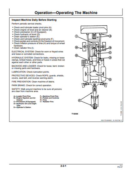John Deere 710G Backhoe Loader Technical Operator Manual