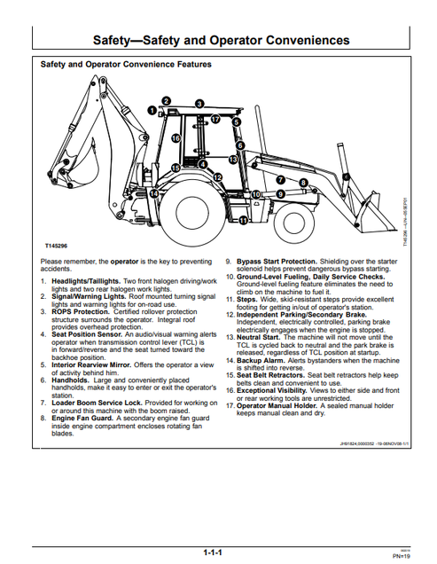 John Deere 710J Construction Backhoe Operator Manual PDF