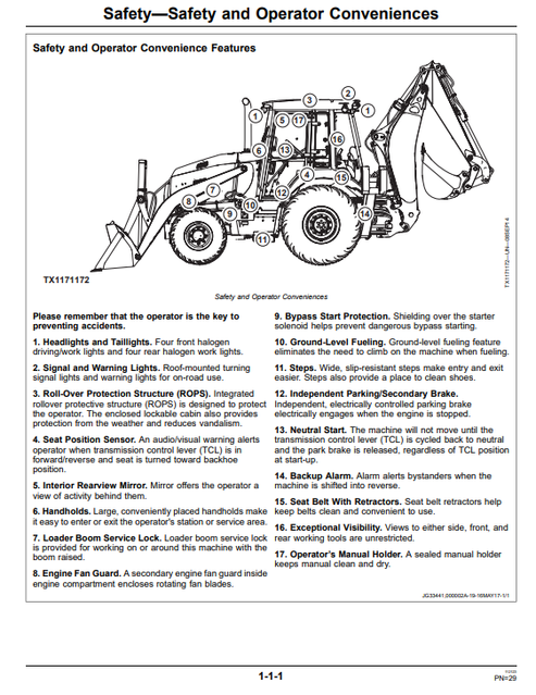John Deere 710L Backhoe Loader Operating Manual PDF