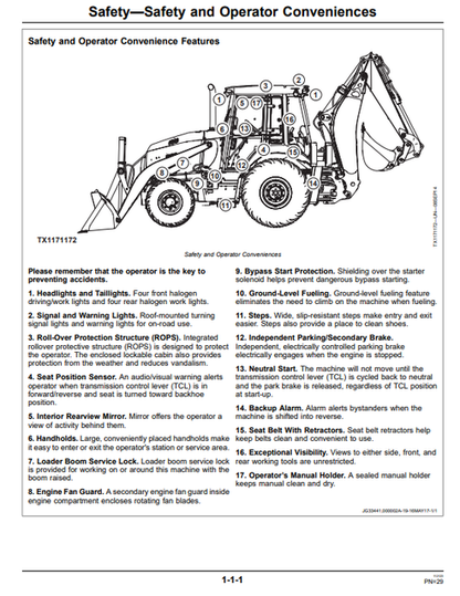 John Deere 710L Backhoe Loader Operating Manual PDF