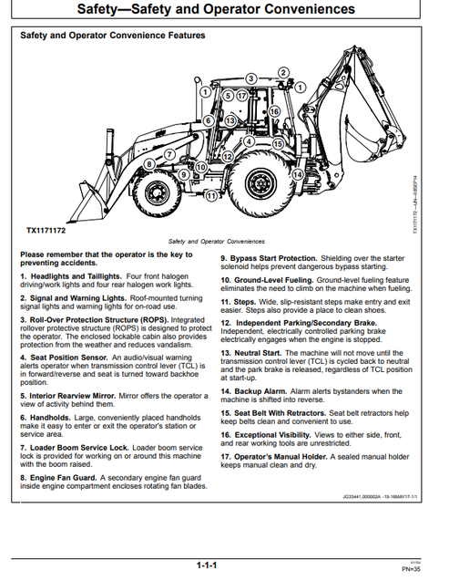 John Deere 710L Backhoe Loader Technical Operator Manual