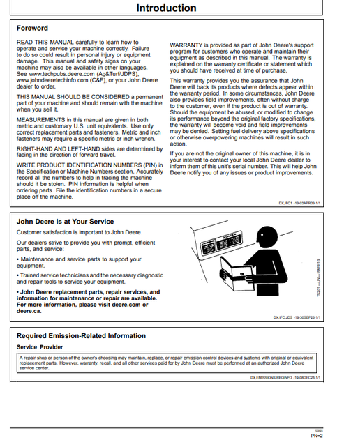 John Deere 710 P Backhoe Loader Operation & Maintenance Manual PDF