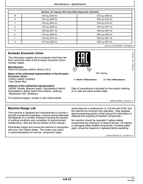 John Deere 710 P Backhoe Loader Technical Operator Manual