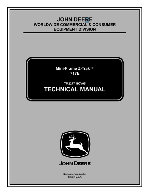 John Deere 717E Mini-Frame Z-TRAK Technical Manual TM2277