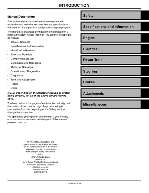 John Deere 717E Z-TRAK Mower Service & Repair Manual PDF