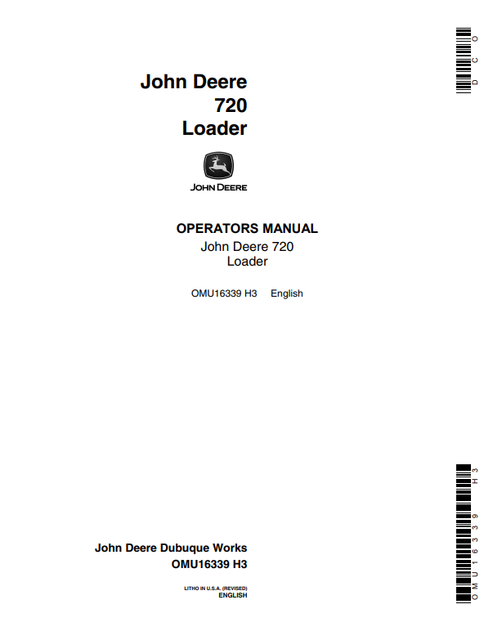 John Deere 720 Loader Operator Manual OMU16339 PDF