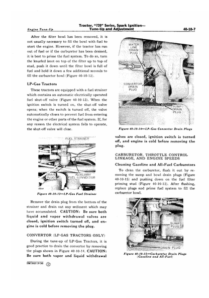 John Deere 720 Spark Ignition Tractor Technical Service Manual PDF