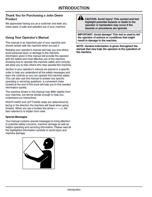 John Deere 724D Snowblower Operator Manual OMM144062 PDF