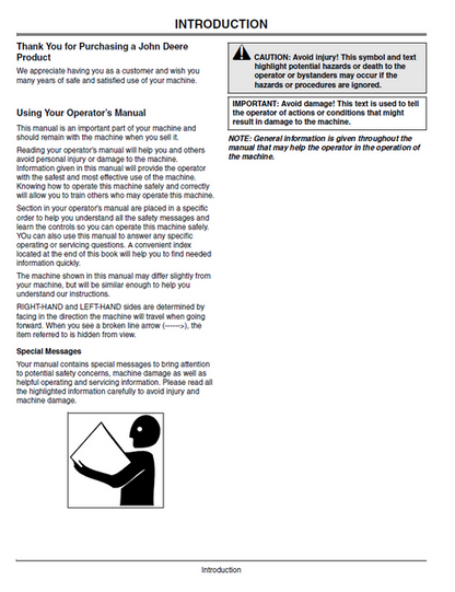 John Deere 724D Snowblower Operator Manual OMM144062 PDF