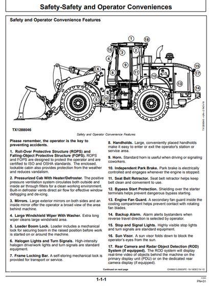 John Deere 724L 4WD Loader Manual OMT426947X19