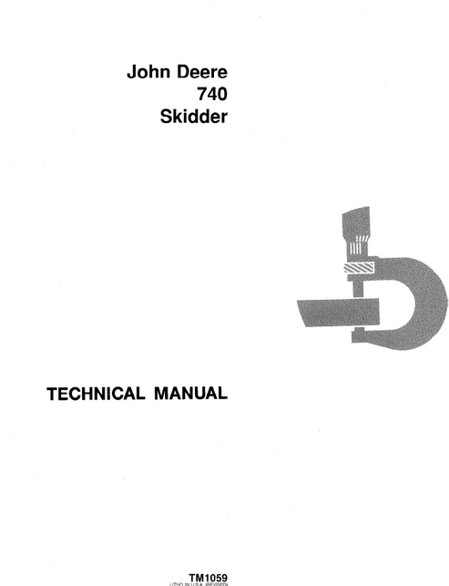 John Deere 740 Skidder Service & Repair Manual TM1059