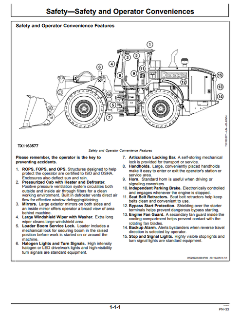 John Deere 744K-II Loader Operation & Maintenance Manual