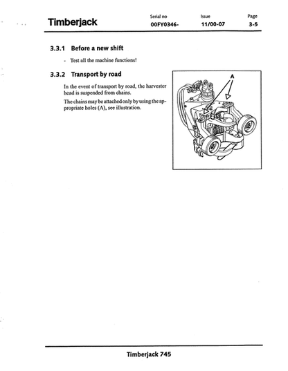John Deere 745 Forestry Harvester Head Operator Manual