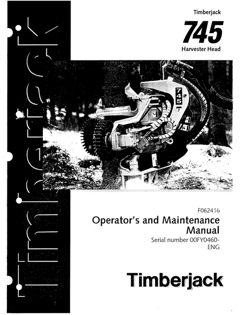 John Deere 745 Harvesting Equipment Operator Manual F062416