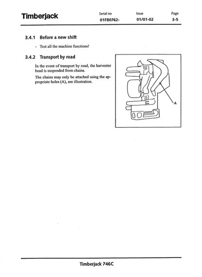 John Deere 746C Forestry Harvester Head Operator Manual