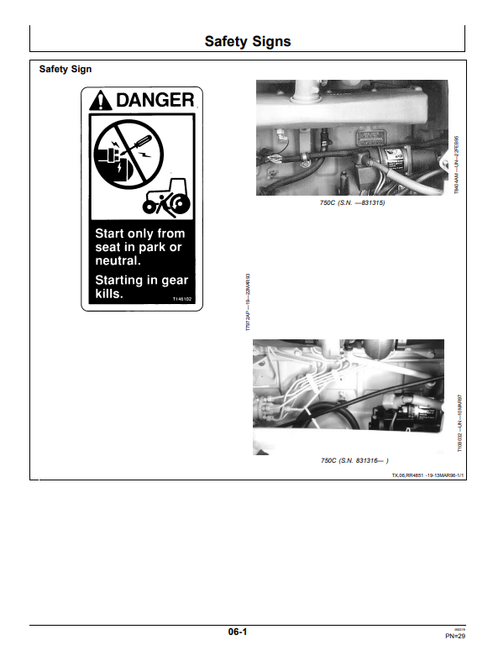 John Deere 750C & 850C Crawler Dozer Technical Operator Manual