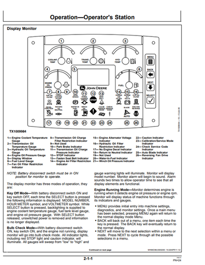 John Deere 750J And 850J Crawler Dozer Technical Operator Manual