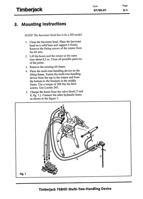 John Deere 758HD Multi-tree Handling Device Operator Guide F060898
