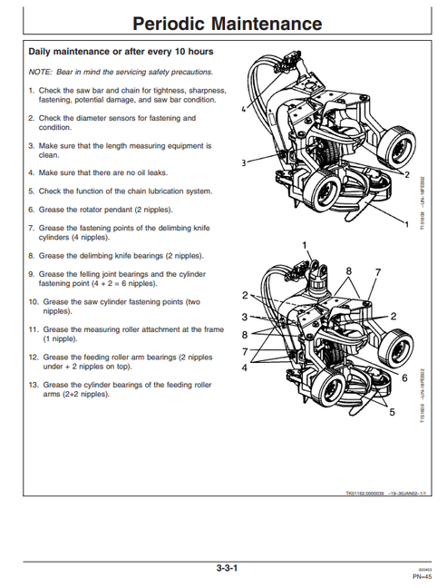John Deere 758 758HD Harvester Head Operation & Maintenance Manual
