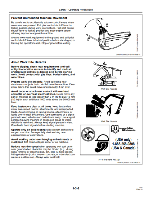 John Deere 75D Excavator Manual OMT239667
