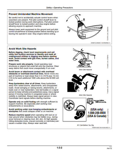 John Deere 75D Excavator Manual OMT239667