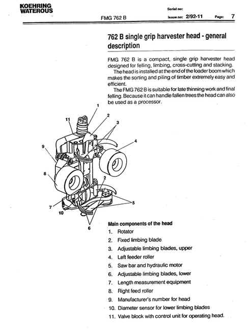 John Deere 762B Lokomatic 90 Harvesting Attachment Manual PDF
