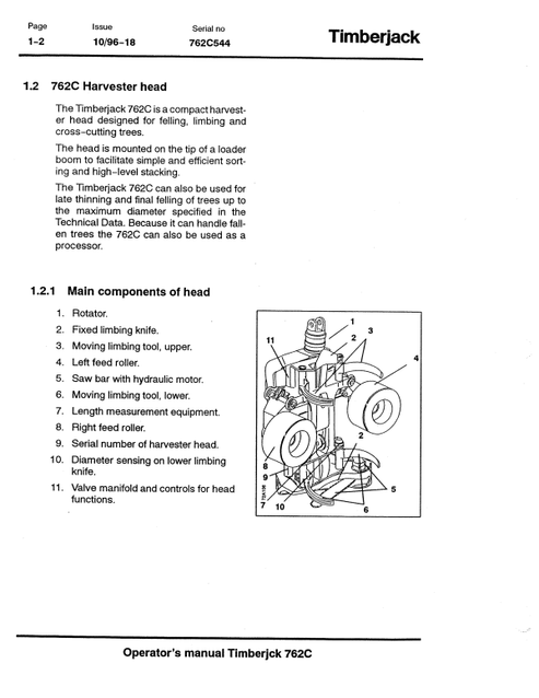 John Deere 762C Timberjack Forestry Operator Manual PDF
