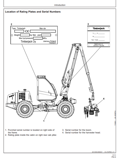 John Deere 770D Harvester Operation & Maintenance Manual OMF067023