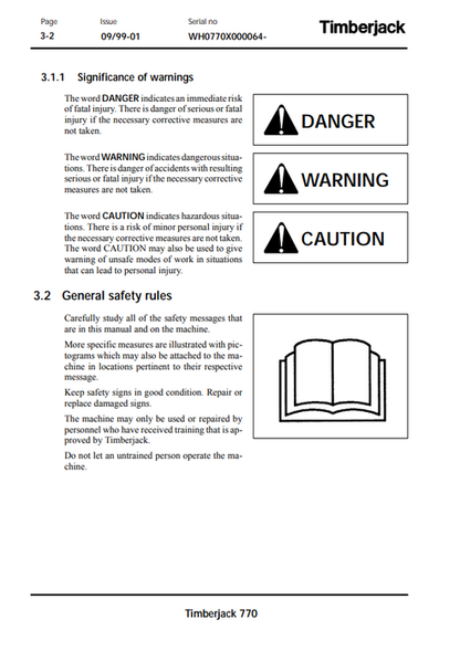 John Deere 770 Timberjack Harvester Maintenance Manual PDF