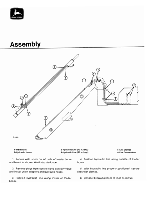 John Deere 7712 Log Loader Operator Manual for JD450-B Crawler