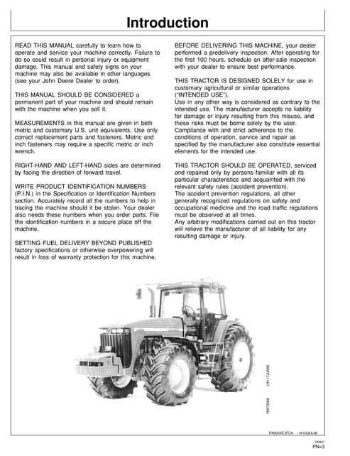 John Deere 7720, 7820, 7920 Tractor Workshop Repair Manual