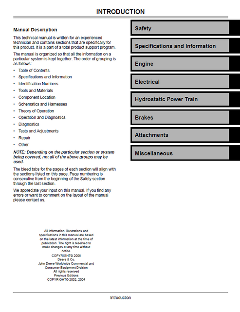 John Deere 777 797 MAX-FRAME Z-TRAK Mower Service Manual TM2077