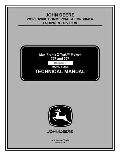 John_Deere_777_797_Max-Frame_Z-Trak_Mower_Technical_Manual_TM2077