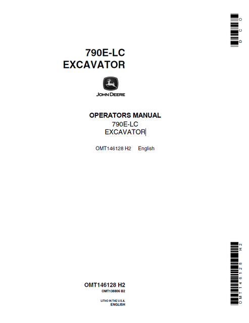 John Deere 790E-LC Excavator Operator Manual OMT146128 PDF