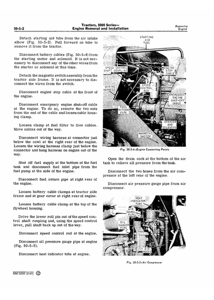 John Deere 8000 Series Tractor Maintenance & Repair Manual SM2030