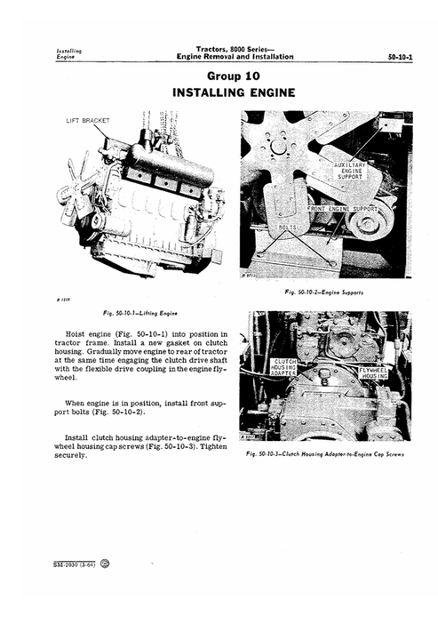 John Deere 8000 Series Tractor Technical Service Manual SM2030