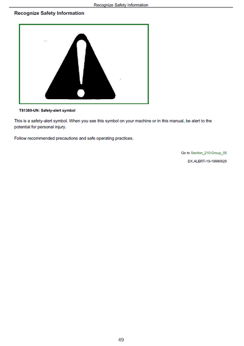 John Deere 8120-8520 Tractor Diagnostic Operation & Test Manual TM1980